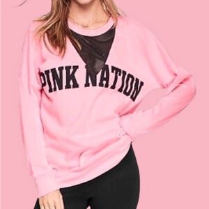 Pink VICTORIA'S SECRET  Sweatshirt.  Pink Nation Sweatshirt. Women’s XS. Comfy